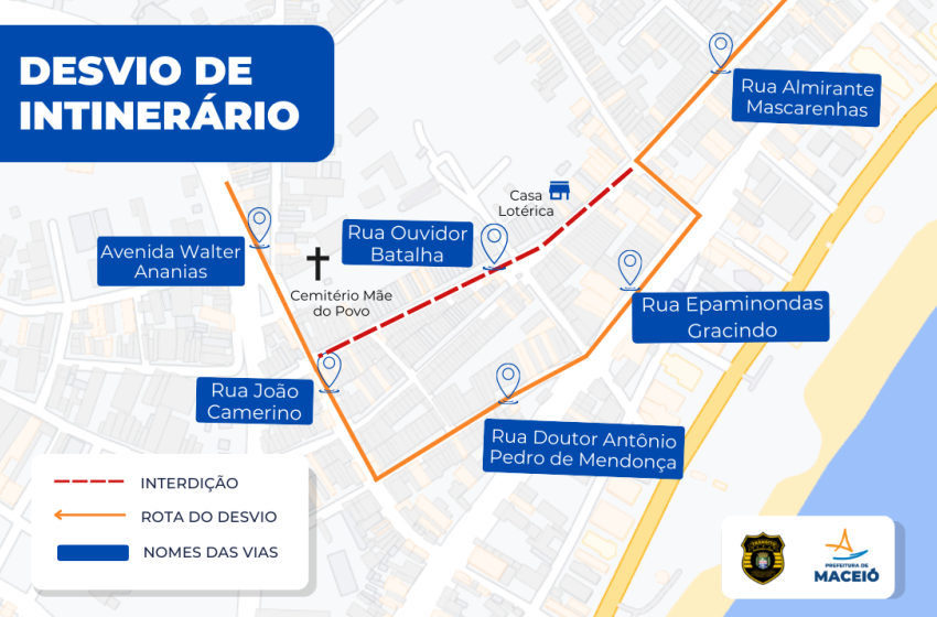 Rua Ouvidor Batalha será parcialmente interditada neste sábado (11) na Pajuçara