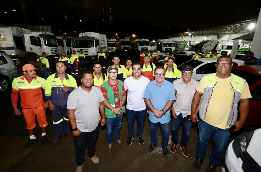 Prefeito em exercício Galba Novaes Netto acompanha mutirão de limpeza em bairros da parte alta