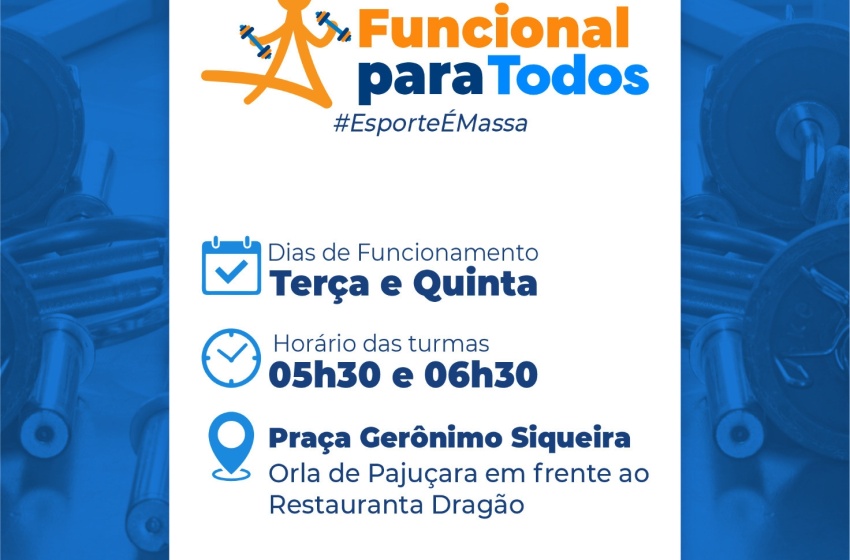 Prefeitura de Maceió promove treino funcional gratuito na orla de Pajuçara nesta terça-feira (7)