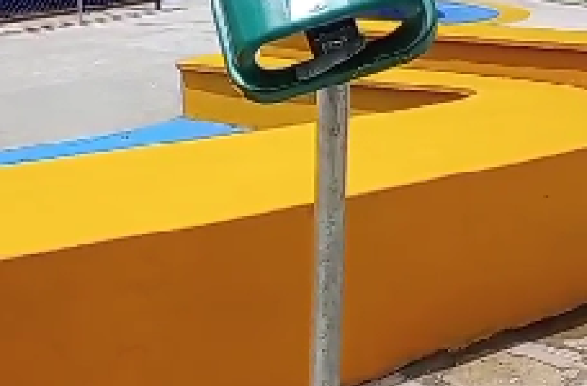 Alurb registra furto de lixeira na Praça do Carminha, no Benedito Bentes