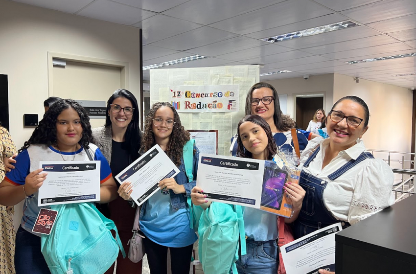 Talento e sensibilidade marcam participação de alunos de escolas municipais no Concurso de Redação da Esmal