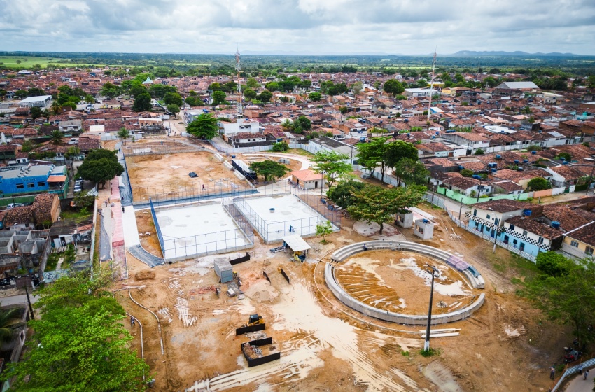 Obras do Parque Esportivo do Biu chegam a quase 50% e estrutura começa a ganhar forma