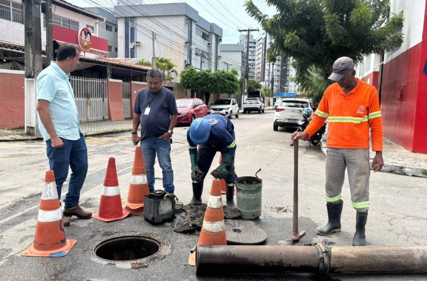 Operação Língua Suja identifica dois vazamentos de esgoto da BRK na Pajuçara