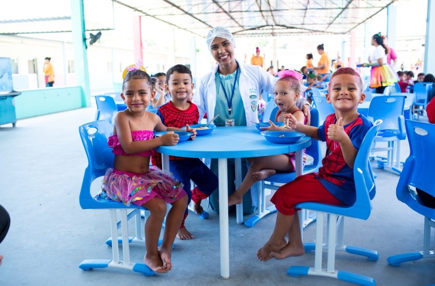 Dia Mundial da Alimentação: Gigantinhos garantem cardápio saudável a crianças em Maceió