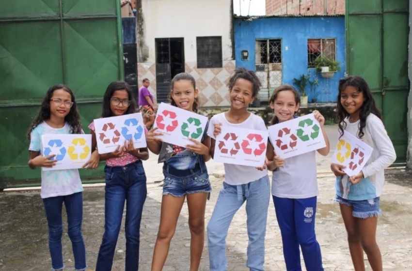 Alunos da Escola Nosso Lar participam de ações que envolvem a comunidade na proteção da natureza