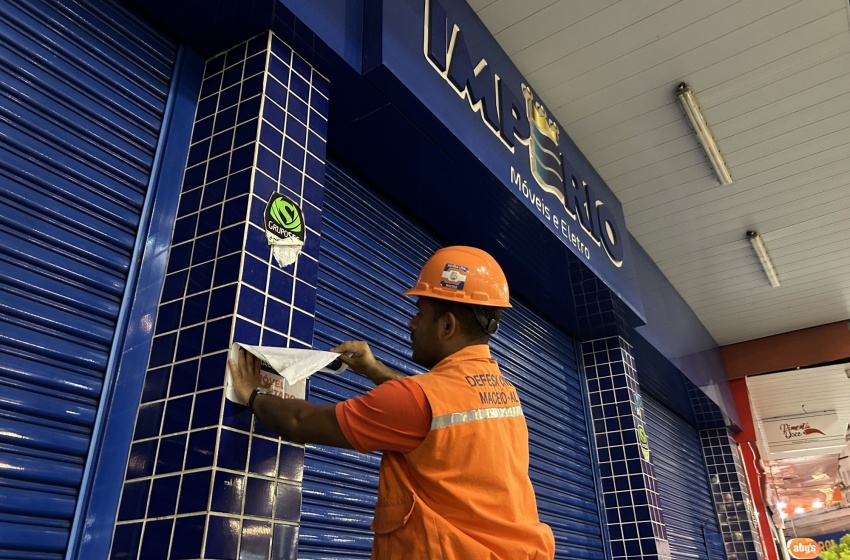 Após vistoria, Defesa Civil de Maceió libera funcionamento de uma loja no Centro de Maceió que foi interditada por precaução
