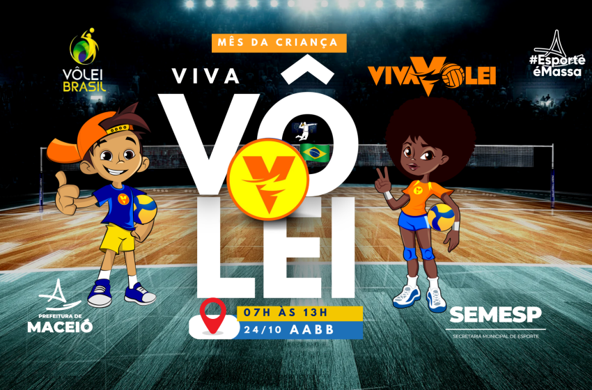 Prefeitura promove ação esportiva inclusiva para crianças do projeto Viva Vôlei nesta quinta-feira (24)
