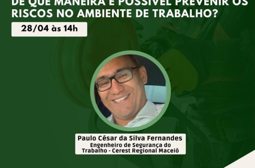 Abril Verde é destaque em live coordenada pelo Cerest Regional Maceió