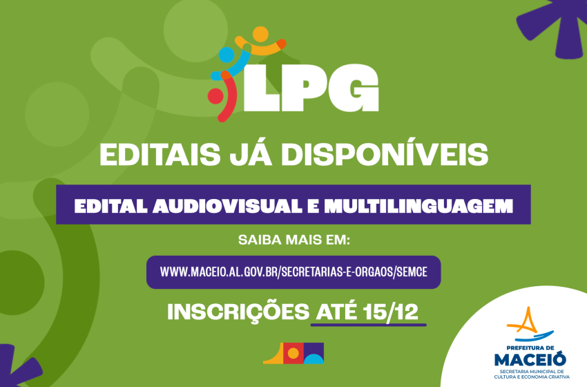 Prefeitura de Maceió lança novos editais da Lei Paulo Gustavo