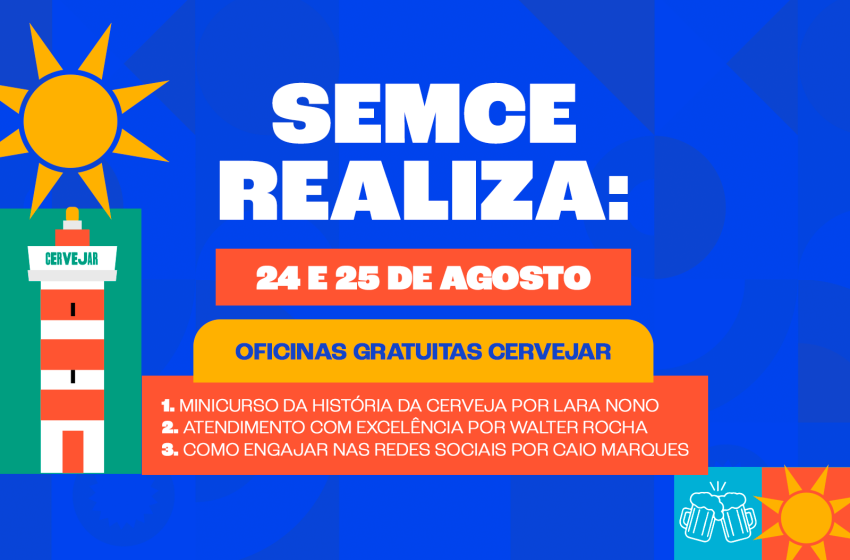Cultura e Economia Criativa oferece oficinas gratuitas em parceria com o Festival Cervejar