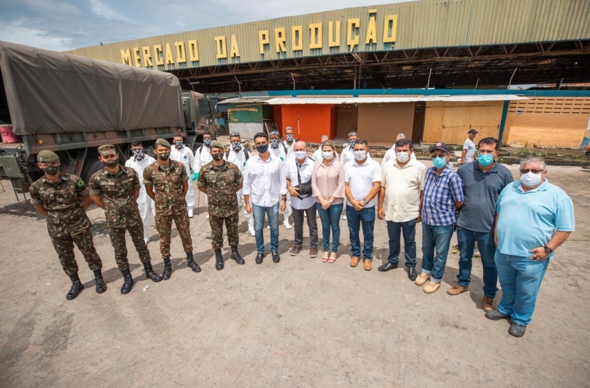 Prefeitura vistoria mutirão de limpeza no Mercado da Produção