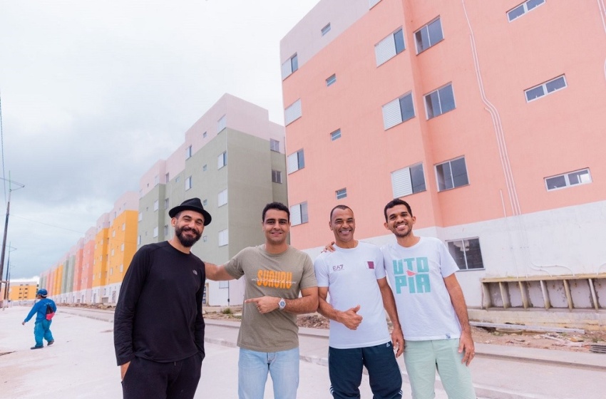 Prefeitura visita Parque da Lagoa e anuncia que prédios vão se tornar tela para mural do artista visual Kobra
