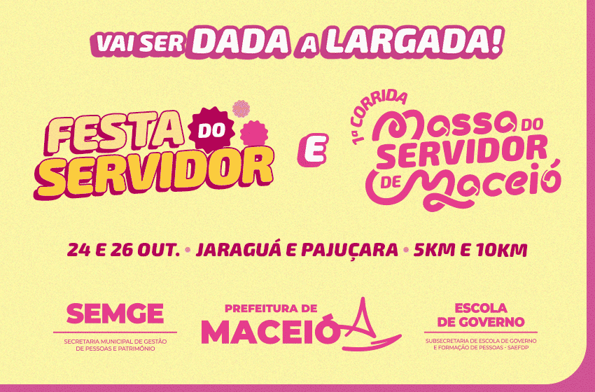 Prefeitura de Maceió abre inscrições para a festa e 1º Corrida do Servidor