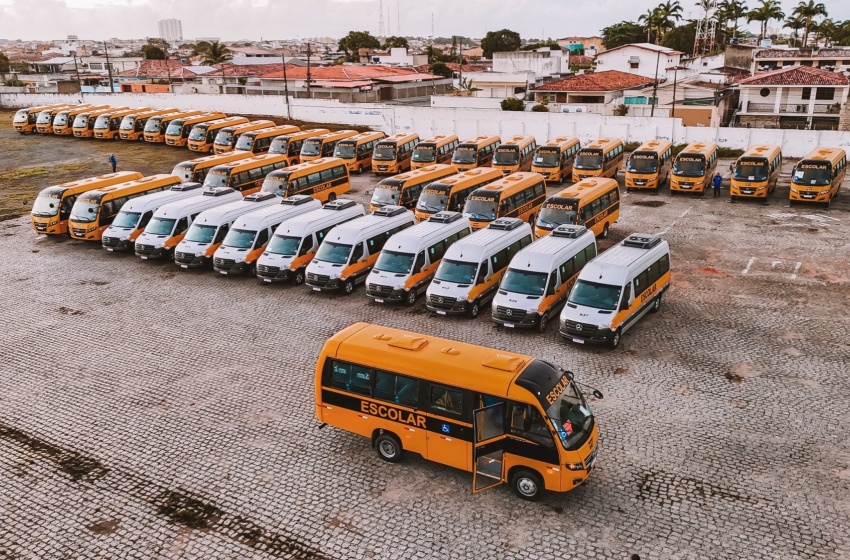 Nova frota do transporte escolar começa a trafegar em Maceió, com 250 ônibus vistoriados e aptos para circulação