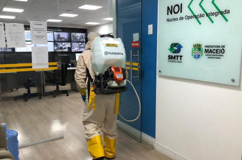 Prevenção: SMTT sanitiza sede administrativa e viaturas do órgão