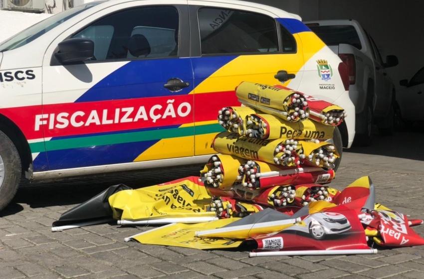 Operação coíbe poluição visual causada por publicidade irregular