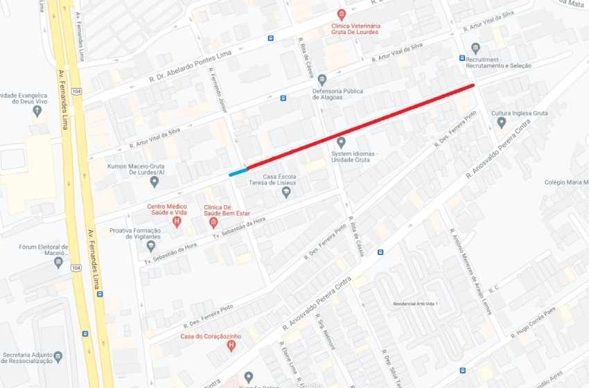 Avenida Desembargador Barreto Cardoso será interditada a partir desta quinta (24)