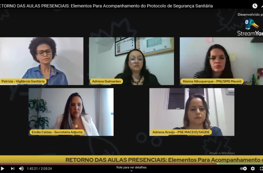 Painel online discute protocolo sanitário para o retorno das aulas em Maceió