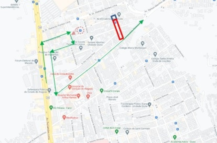 Gruta de Lourdes: Via será interditada para serviços de saneamento