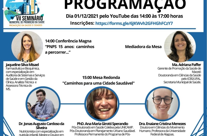 Saúde promove seminário sobre cidades saudáveis