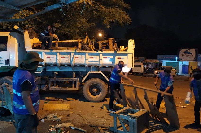 Convívio Social remove estruturas irregulares na feirinha do Tabuleiro