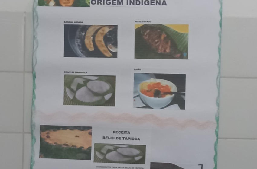 Crianças da creche Maria Liege de Albuquerque têm momento de degustação de alimentos indígenas