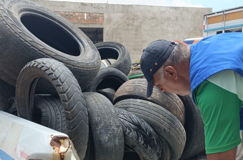 Saúde realiza coleta de pneus em borracharias de Maceió
