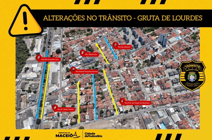 Departamento de Trânsito vai reordenar vias no bairro Gruta de Lourdes