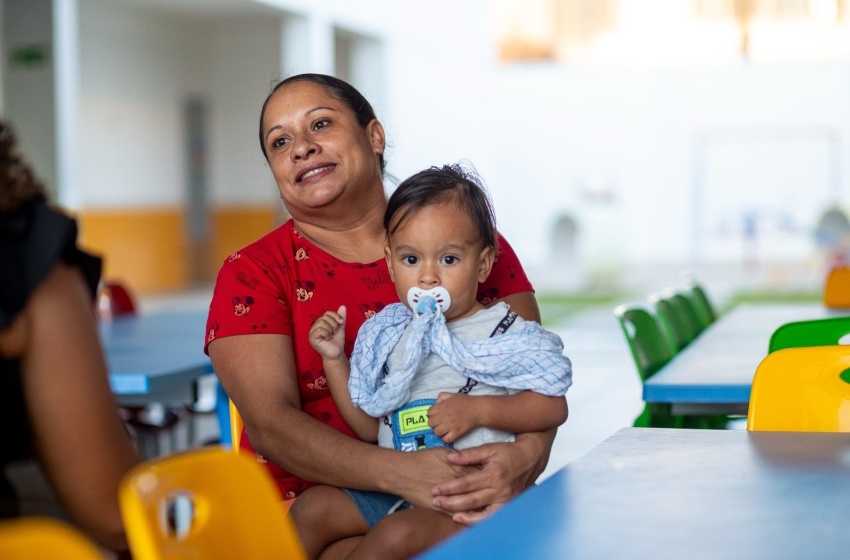 “Dá pra sentir que tem o aconchego de casa”, conta mãe sobre a nova creche na Cidade Universitária