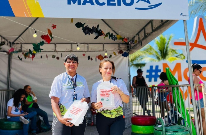 Cooperativas coletam mais de 4 mil garrafas PET, durante evento esportivo na orla