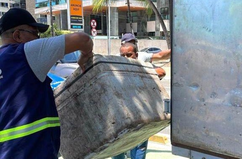Segurança Cidadã realiza ação de ordenamento e apreende equipamentos deixados na orla de Maceió