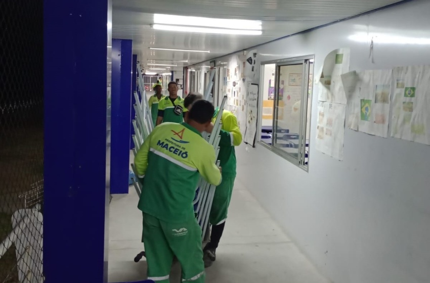 Agentes de limpeza da Alurb contribuem nas ações nas áreas de risco em Maceió