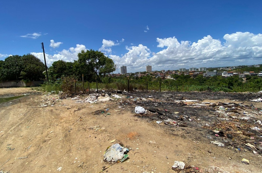 Fiscais ambientais vistoriam local de incêndio que causou transtornos na cidade