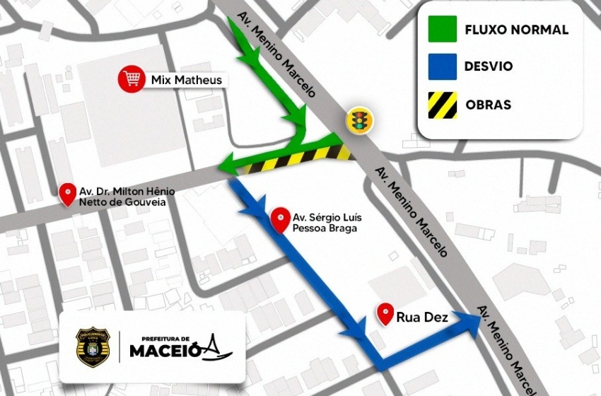 Obra de requalificação de via muda o trânsito em rua do Antares