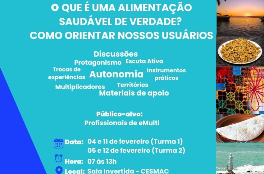 Saúde abre inscrições para oficina sobre promoção à alimentação saudável 