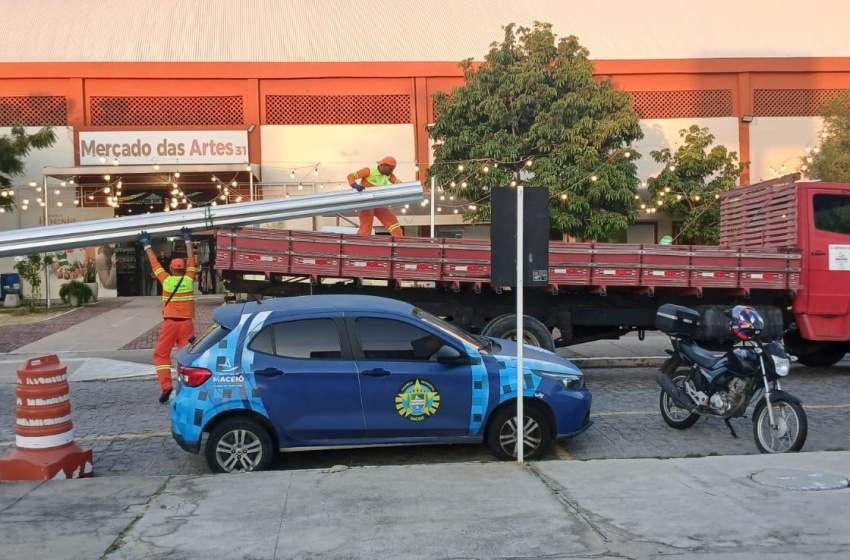 Guarda Civil de Maceió recupera mais tapumes furtados da obra da Praça Sinimbu