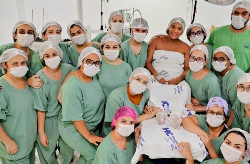 Atuação integrada de equipes garante sucesso em 1ª parto de trigêmeos no Hospital da Cidade