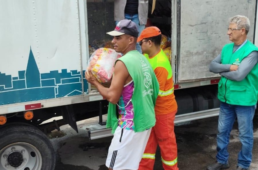 Em 2025, Autarquia de Limpeza Urbana entregou mais de 700 cestas básicas para carroceiros da capital