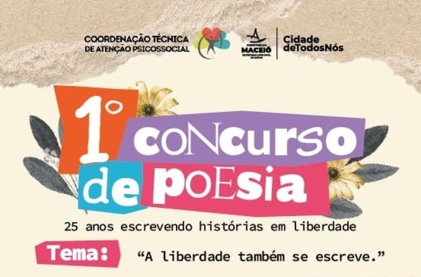 Saúde abre inscrições para 1º Concurso de Poesia em alusão ao Dia Nacional da Luta Antimanicomial