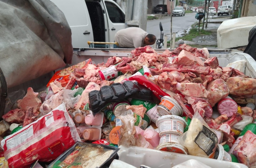 Vigilância Sanitária recolhe mais de 800kg de produtos estragados no Vergel