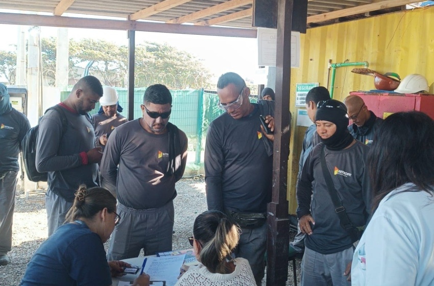Saúde promove ação preventiva no ambiente de trabalho em canteiro de obras no Sobral