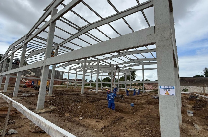 Novo Mercado Público do Tabuleiro começa a ganhar forma com avanço das obras
