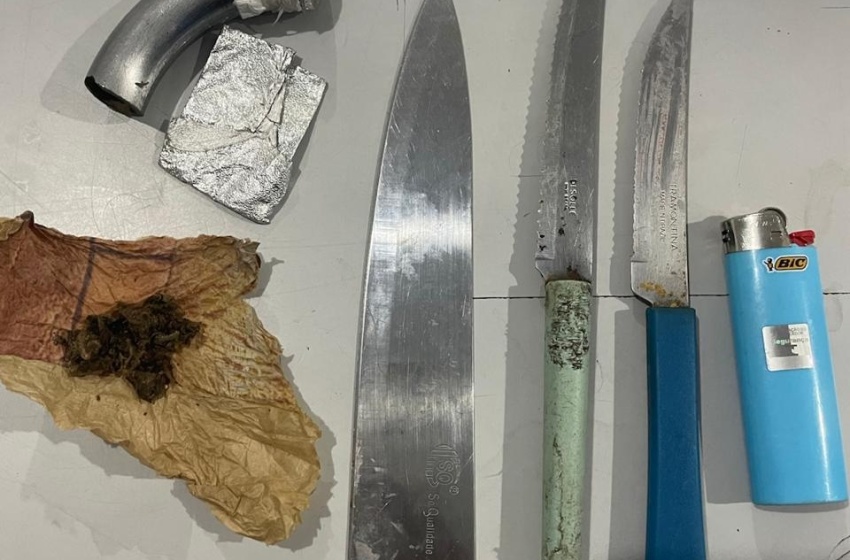 Guarda Municipal apreende armas brancas e drogas no bairro do Farol
