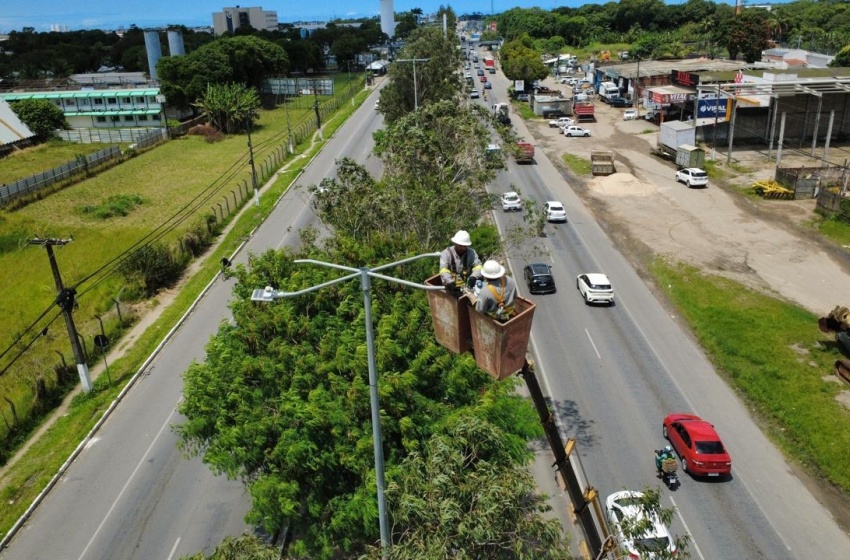 Ilumina conclui mutirão de manutenção na BR-104, entre a Ufal e o Eustáquio Gomes