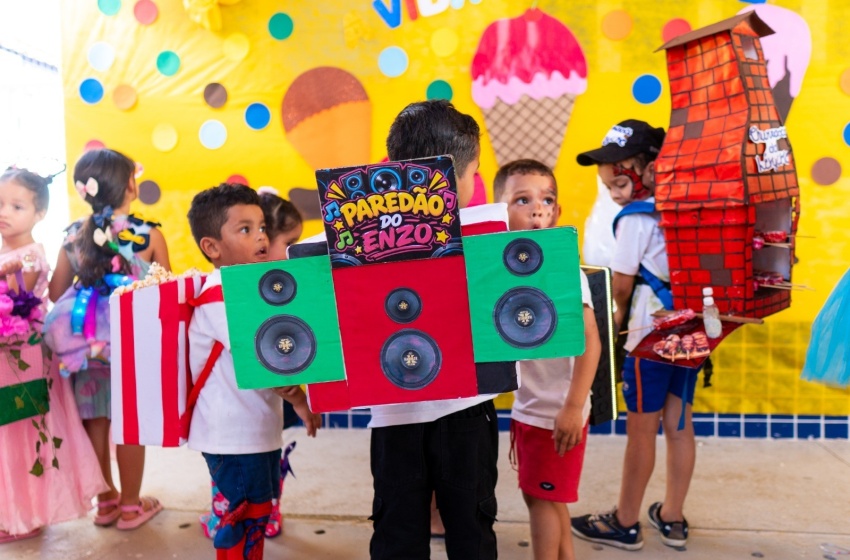 Centro de Educação Infantil Maria Salete encerra 1º Jogos Internos com desfile da mochila maluca