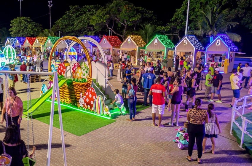 Prefeitura de Maceió inaugura Vila da Páscoa Iluminada na Multieventos