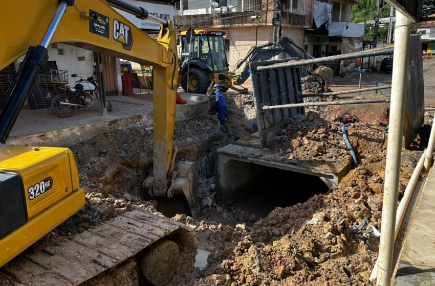 Prefeitura realiza complexa obra de drenagem na Grota do Ipanema