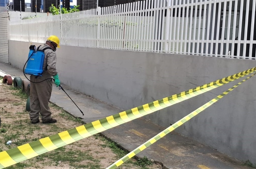 Vigilância de Zoonoses inicia aplicação de inseticida em praça com infestação de carrapatos