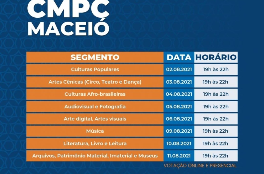 Confira a programação completa das eleições do Conselho Municipal de Políticas Culturais