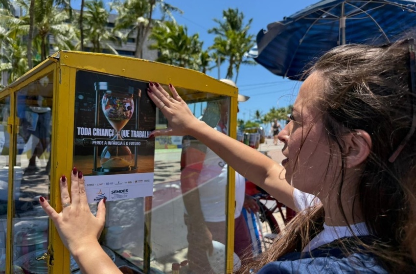 Semdes realiza ação de combate ao trabalho infantil na orla de Maceió